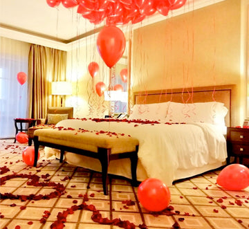 Roses Petals & Balloons Decoration