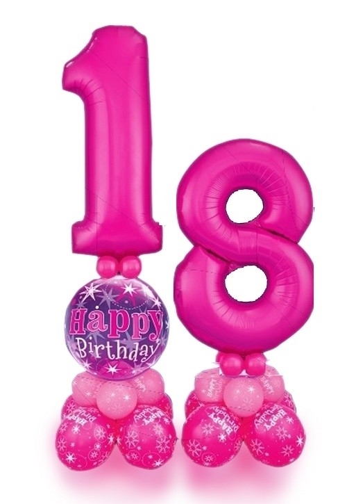 Happy Birthday Age Balloon Stand