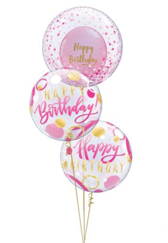 Pink Glam Birthday Balloon Bouquet