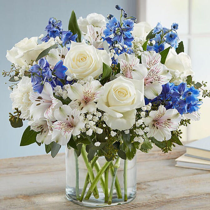 Blue & White Flower Vase