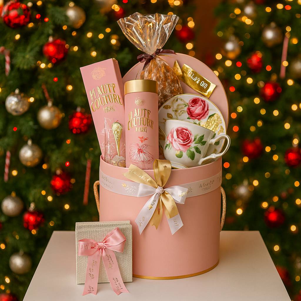 Luxury Pink Tea Wooden Gift Hamper for Her