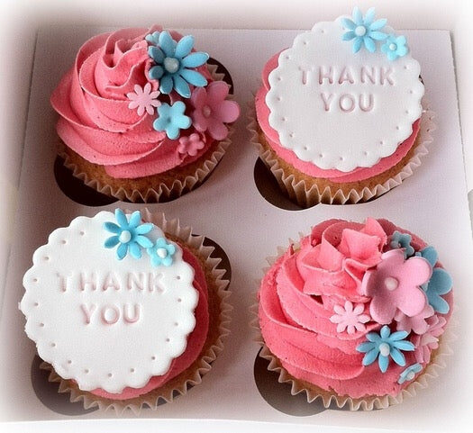 Pink Rose Cupcakes