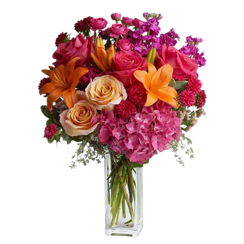 Bright Pink Flower Vase