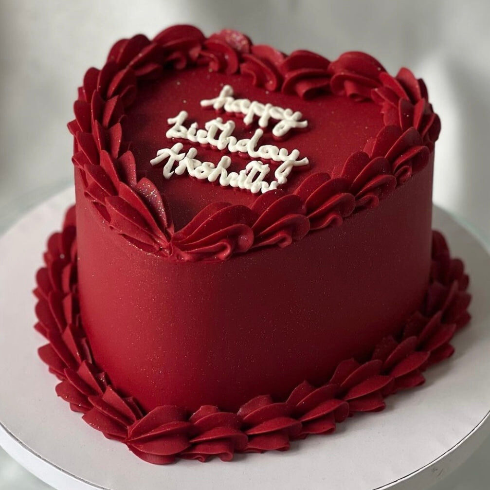 Red Heart Cake