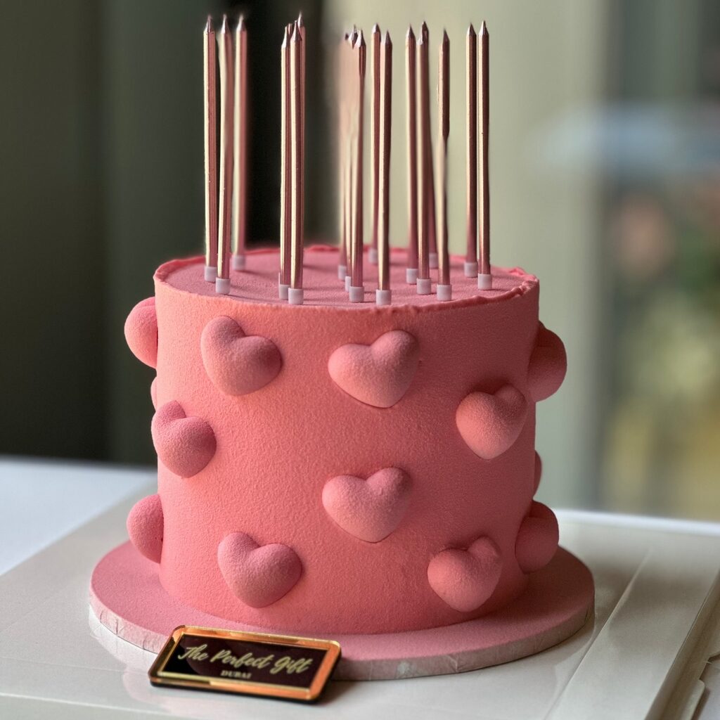 Pink Hearts Cake