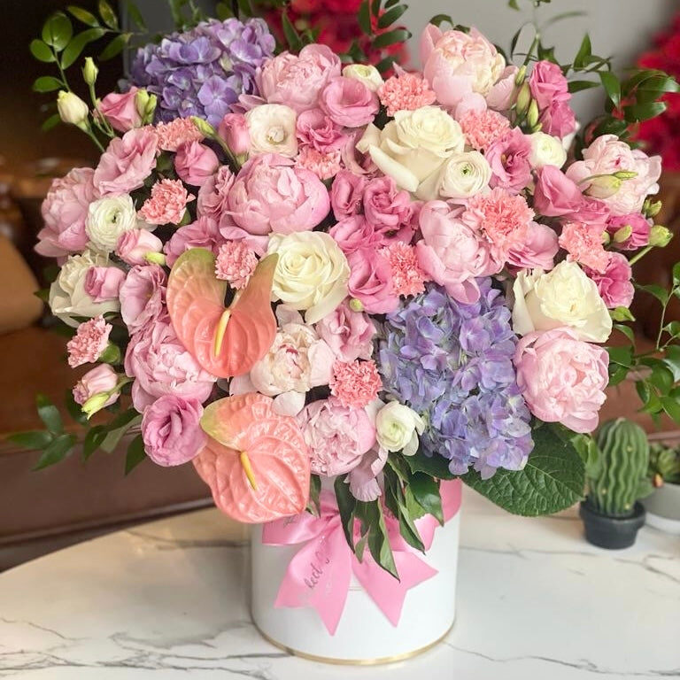 Large Hydrangea & Peonies Flower Arrangement