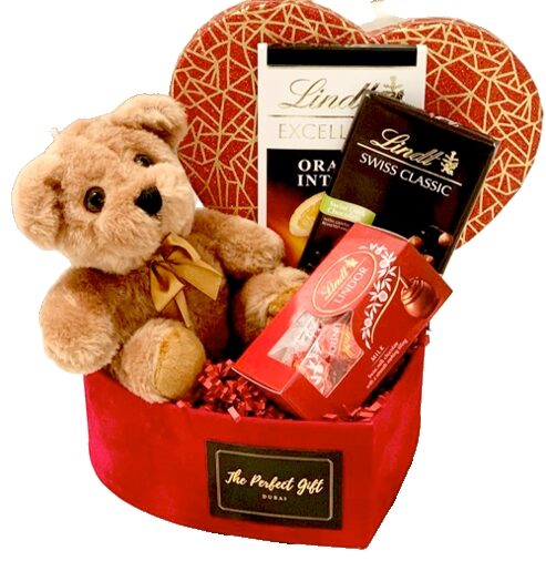 Lindt Heart Gift Box with Plush Teddy