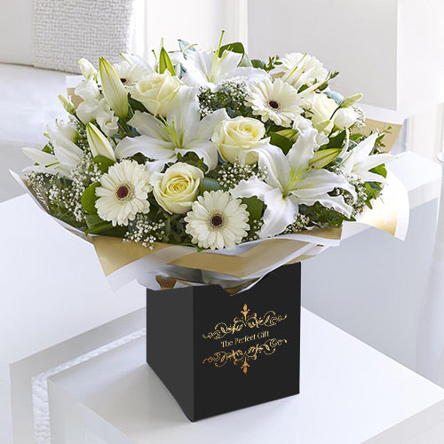 White Flowers in Signature Gift Box