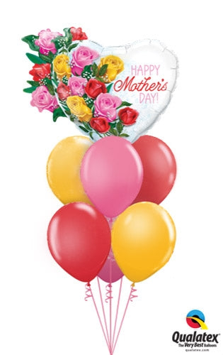 Heart & Flower Mother's Day Balloon Bouquet