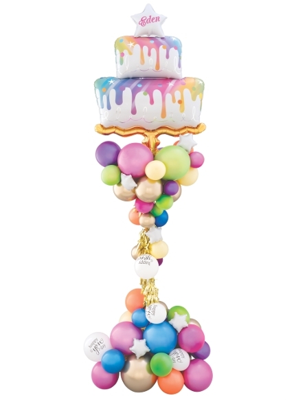 Colorful Birthday Drip Cake Stand