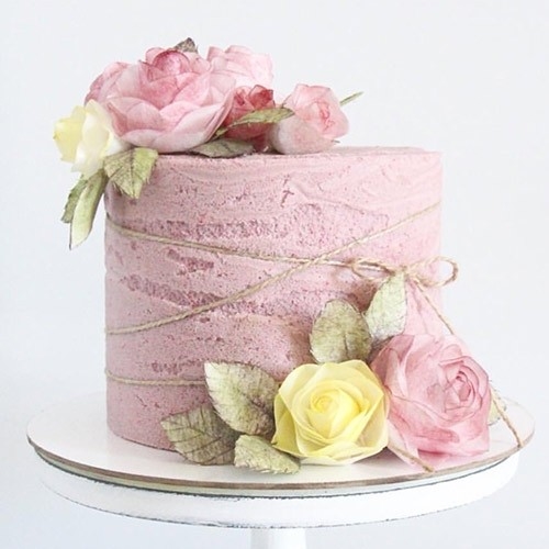 Pastel Rose Pink Sponge Cake (1 KG)