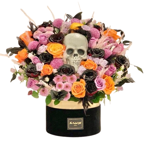 Luxurious Flowers Skull Gift Box