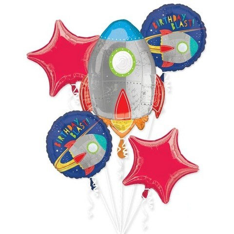 Unique Spaceship Birthday Balloon Bouquet