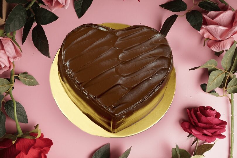 VDAY HEART ALL CHOCOLATE CAKE