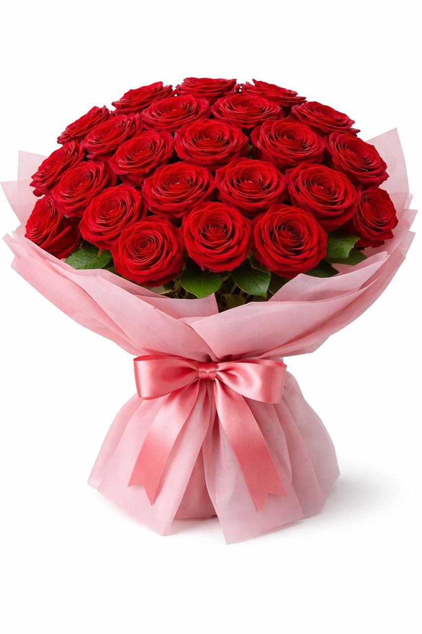 24 Red Ecuadorian Roses