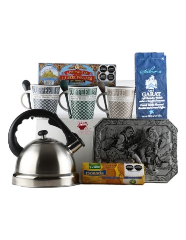 Mr. Coffee Stainless Steel Tea Kettle, ceramic cups tea set &amp; sweet treats Gift Box
