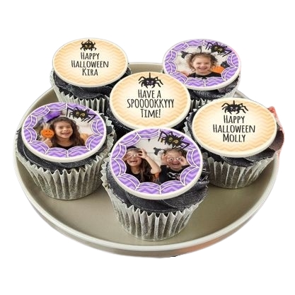 6 Spider Cupcakes