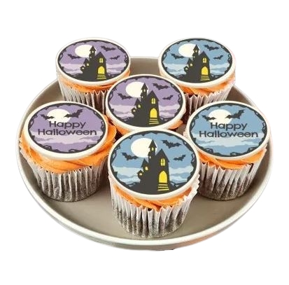 6 Haunted House Cupcakes