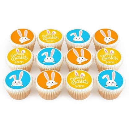 12 easter bunny cupcakes