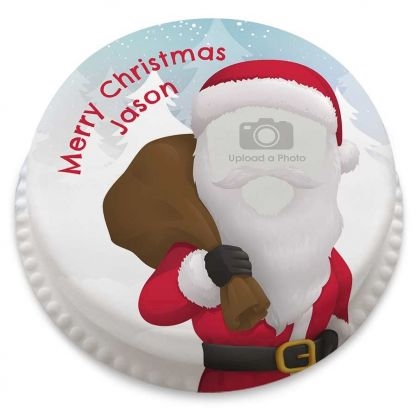 Santa Photo Cake (letterbox gift cake (serves 2-4))