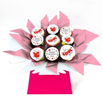 diy love bear cupcakes bouquet