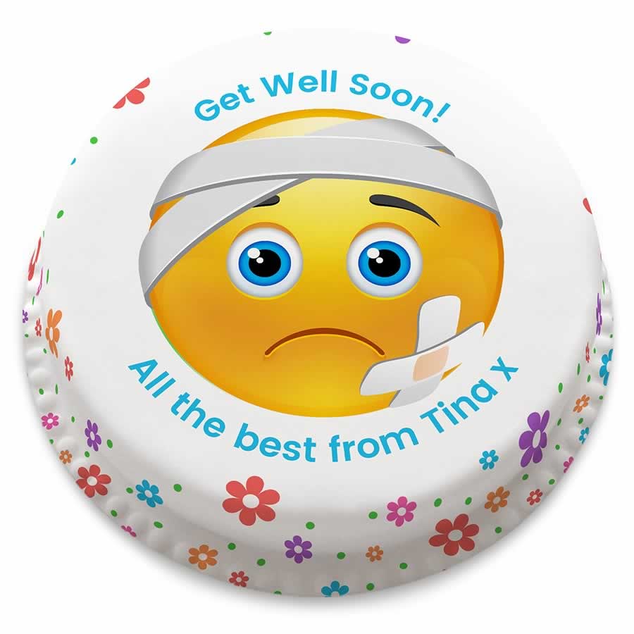 Get Well Emoji Cake (Small Party Cake (Serves 10-12))
