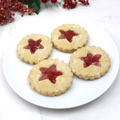 Christmas Jammy Biscuits