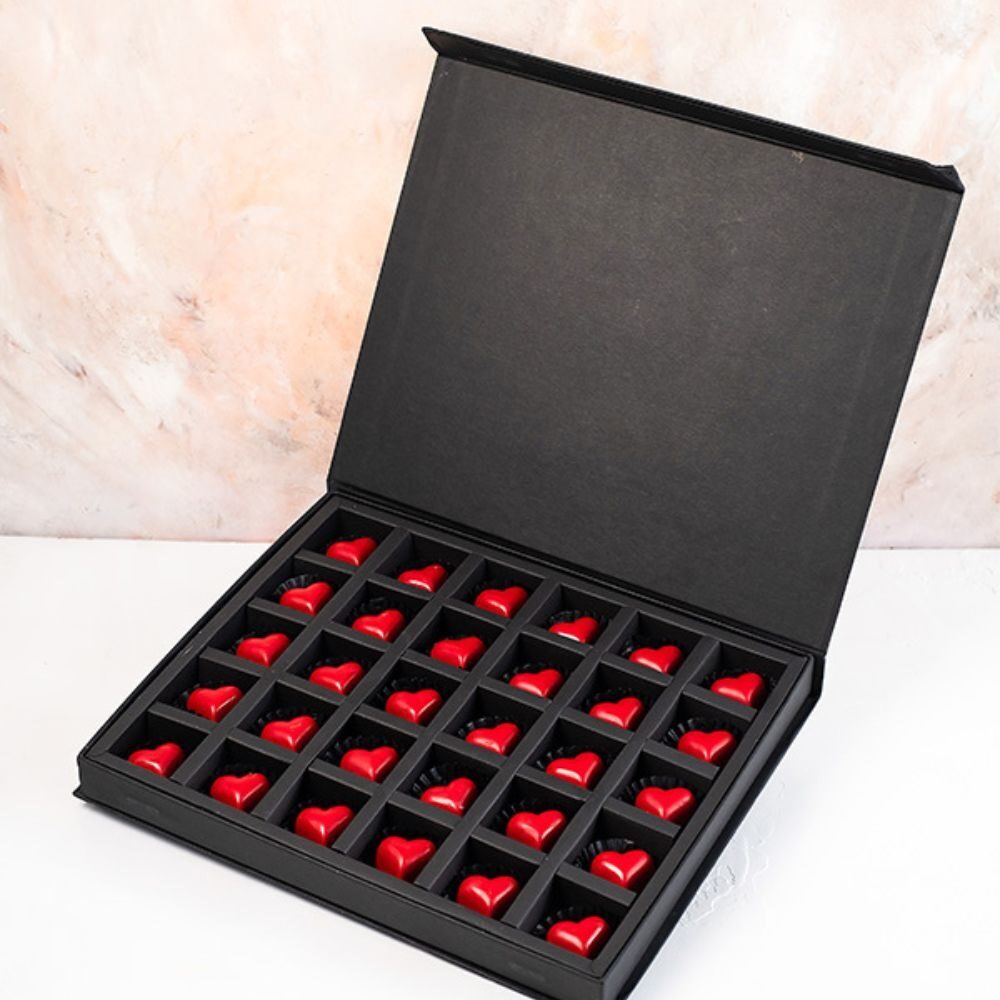 Hearts Chocolate Collection - 30 Assorted Flavors Gift Box