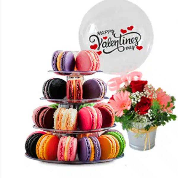 Valentine Macaron Tower