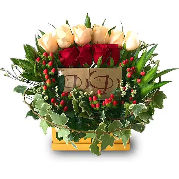 Decadence Divine – Flowers & Chocolate Gift