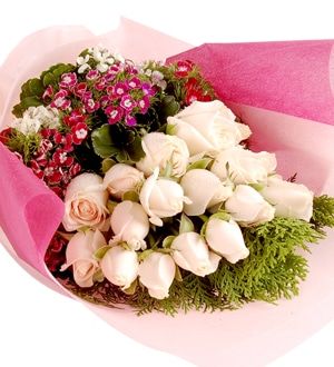 Athena Pride - Roses Flower Bouquet (Athena Pride - 12 stalks Rose Flower Bouquet)