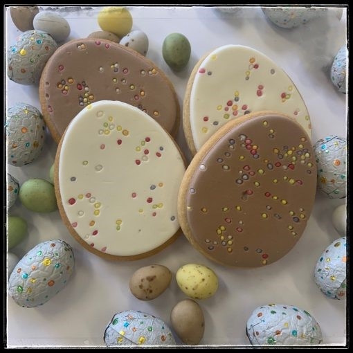 Freckled Easter Egg Cookies (6 Cookies)