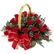 Basket of 24 roses