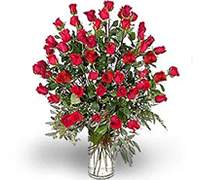 Vase with 30 red roses