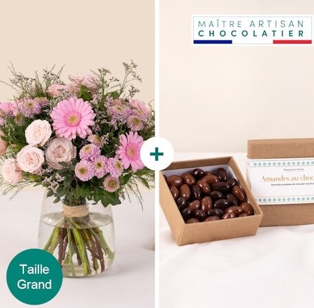 Floral delight and its chocolate almonds (Normal)