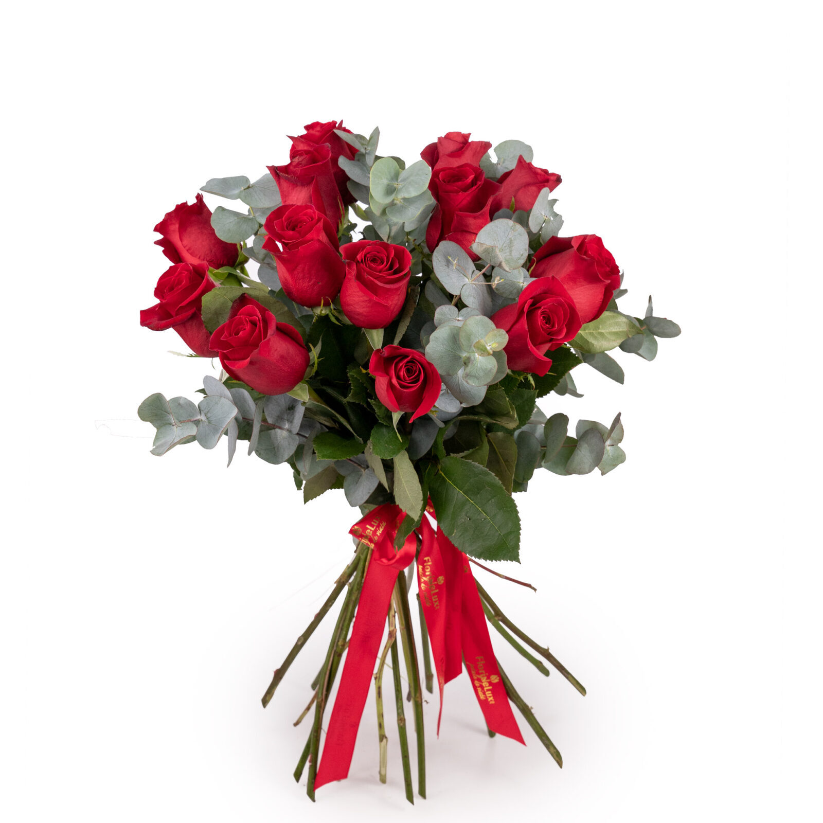 Red roses and eucalyptus (Standard)