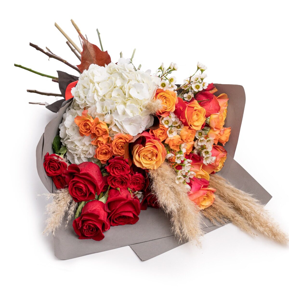 Autumn Fantasy bouquet of roses and hydrangeas (Standard)