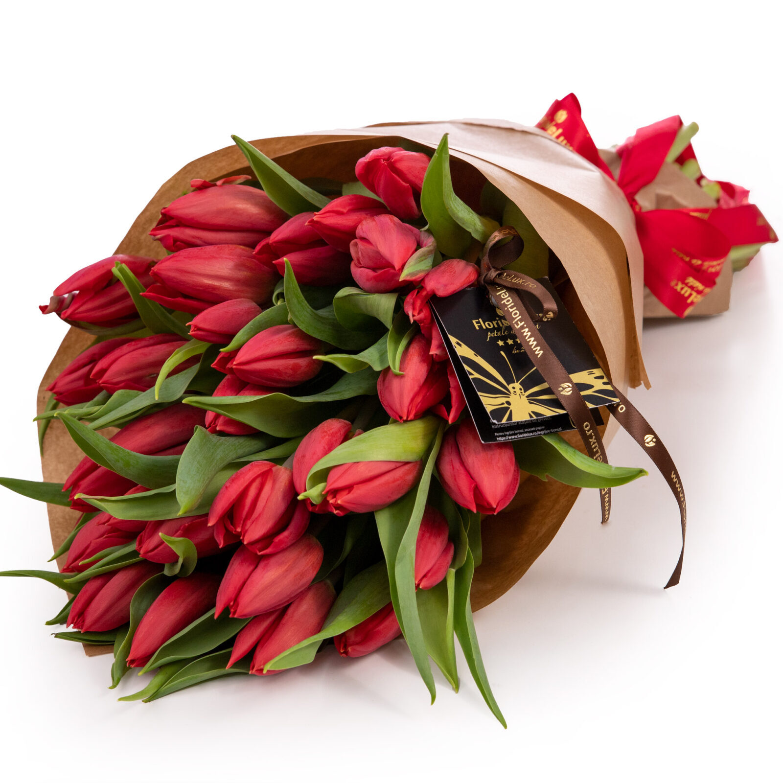 Bouquet of special red tulips (standard)