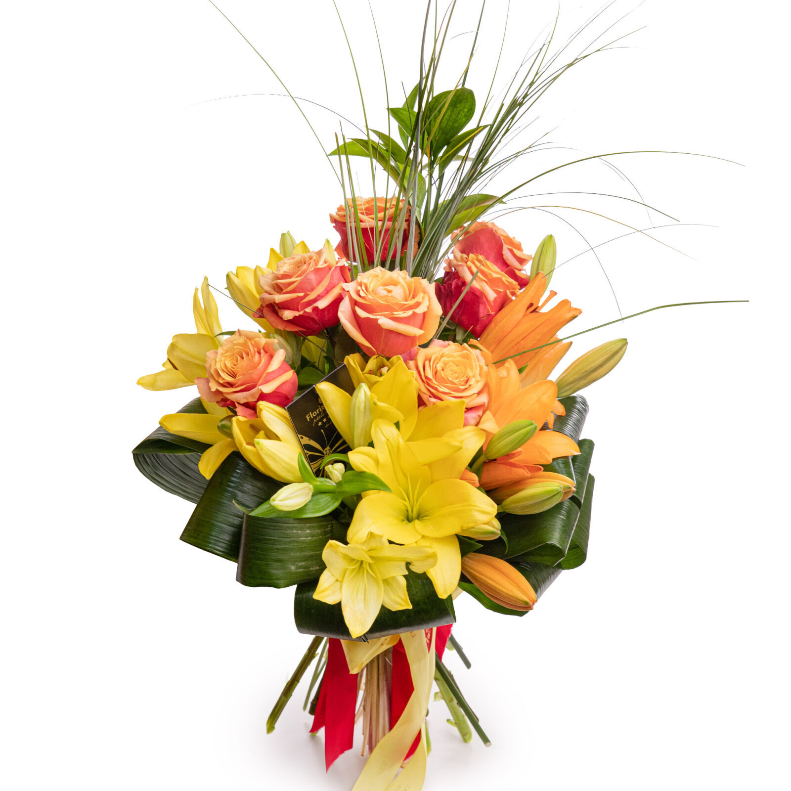 Bouquet of lilies and orange roses (Standard)