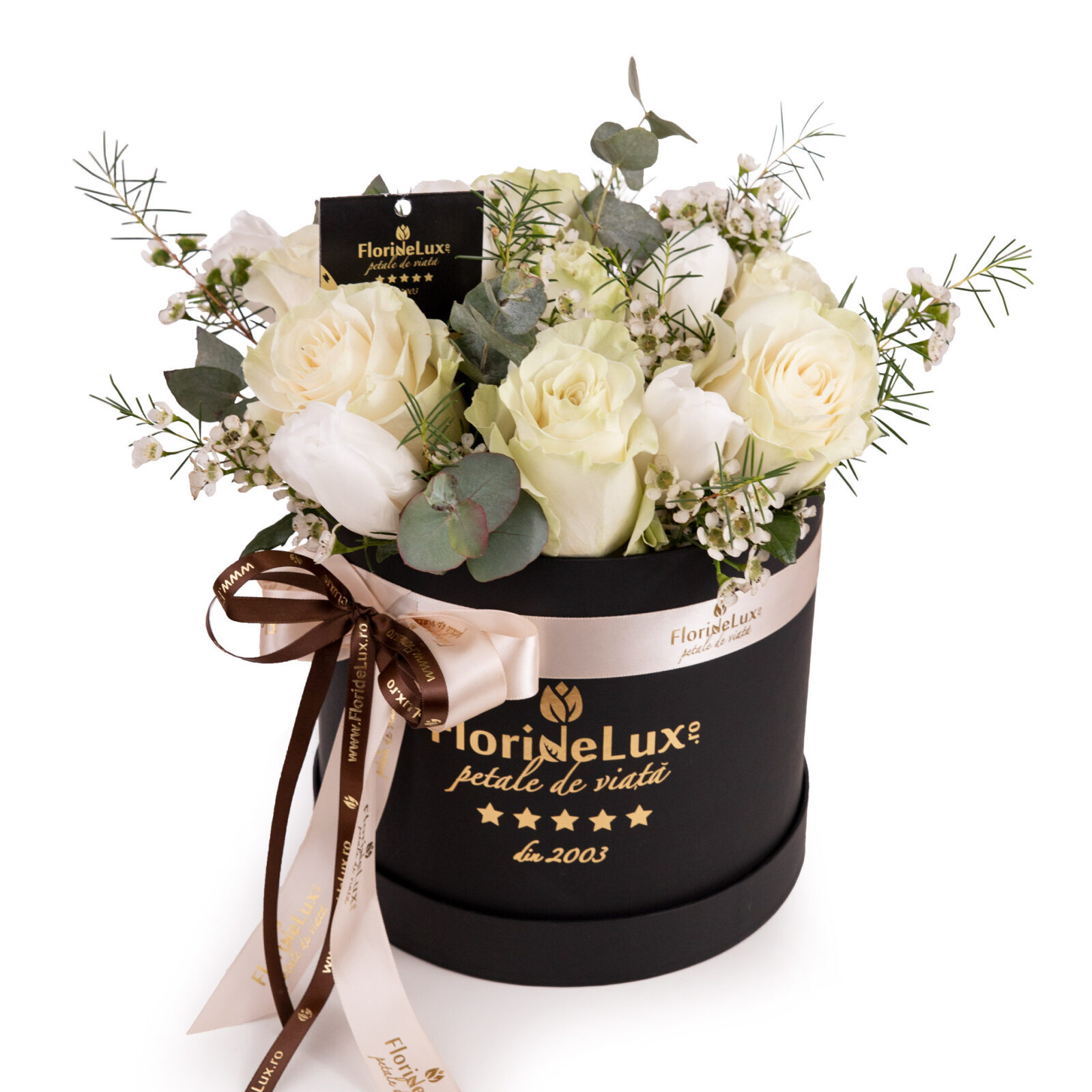 Luxury box of tulips and roses (standard)