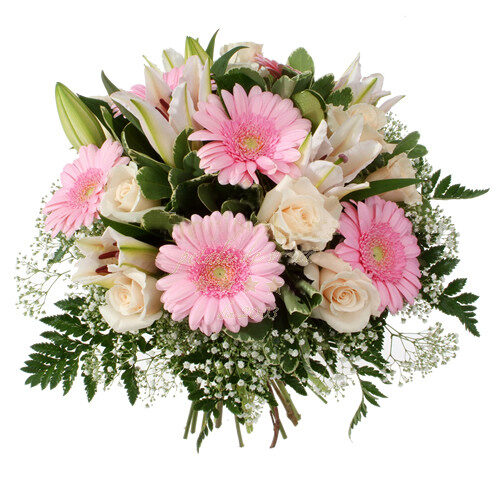 Bouquet Of Roses And Gerberas In Romania (Standard)
