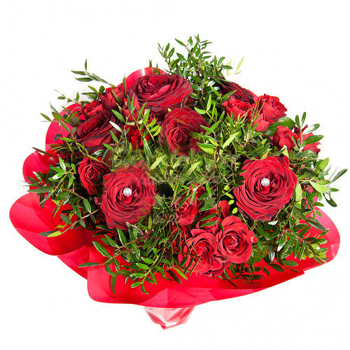 Red Roses In Gift Bag