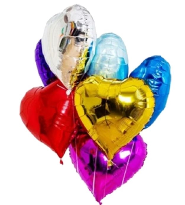 7 Heart Balloons