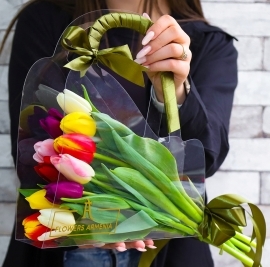 Colorful Explosion (11 Tulips)