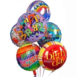 7 Birthday Balloons Bunch (Air Balloons)
