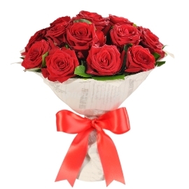 Red Regal Roses Bouquet (17 Roses)