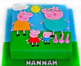 Peppa Pig Family Cake (15 persons / diameter 25 cm)