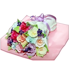 Cake Of Sweet Roses Bouquet (30 persons)
