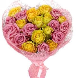 Red And Yellow Symphony (27 Roses)