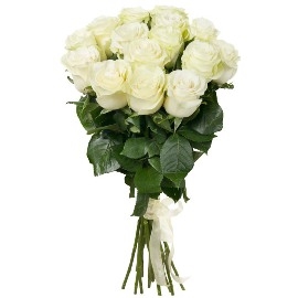 White Luxurious Roses (15 Roses)